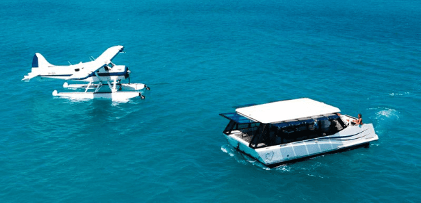 Seaplane on water